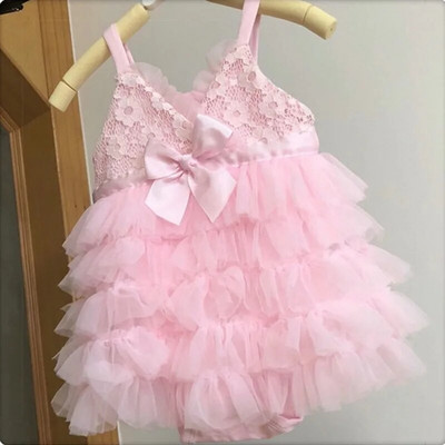 Mežģīņu bantītes kleita meitenēm jaundzimušajām 1 gadu kāzu ballītei princešu vasaras kleitas apģērbi