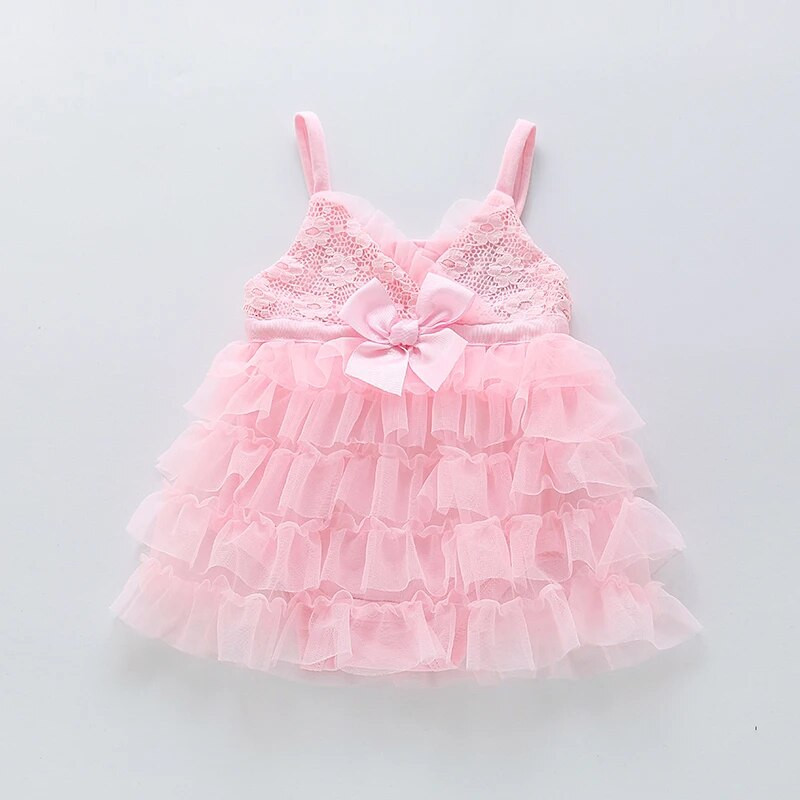 Mežģīņu bantītes kleita meitenēm jaundzimušajām 1 gadu kāzu ballītei princešu vasaras kleitas apģērbi