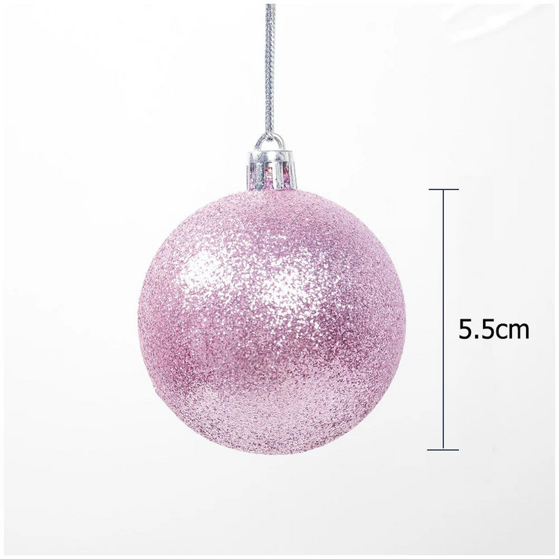 12 kom 5,5 cm velike božićne kuglice ukrasne plastične crveno zelene kuglice za božićno drvce privjesak božićni ukras novogodišnji dar 2023.