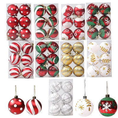 Karácsonyi labdák díszek karácsonyfára függő medálok karácsonyi gömbök 6 cm-es karácsonyi dekoráció 2024 Navidad Natal újévi ajándék