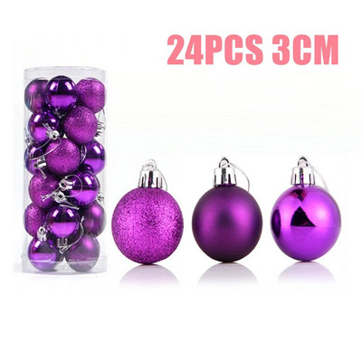 Χριστουγεννιάτικες μπάλες Στολίδια Χριστουγεννιάτικα Κρεμαστά Μενταγιόν Χριστουγεννιάτικες Σφαίρες 6cm Χριστουγεννιάτικη Διακόσμηση 2024 Navidad Natal Πρωτοχρονιάτικο Δώρο