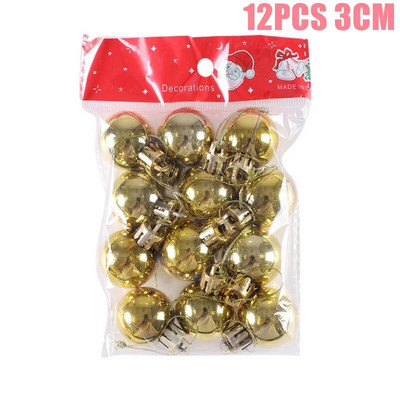 Χριστουγεννιάτικες μπάλες Στολίδια Χριστουγεννιάτικα Κρεμαστά Μενταγιόν Χριστουγεννιάτικες Σφαίρες 6cm Χριστουγεννιάτικη Διακόσμηση 2024 Navidad Natal Πρωτοχρονιάτικο Δώρο