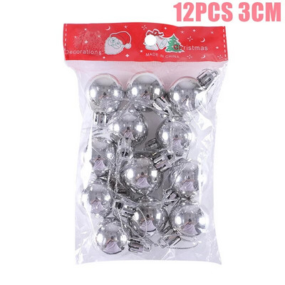 Χριστουγεννιάτικες μπάλες Στολίδια Χριστουγεννιάτικα Κρεμαστά Μενταγιόν Χριστουγεννιάτικες Σφαίρες 6cm Χριστουγεννιάτικη Διακόσμηση 2024 Navidad Natal Πρωτοχρονιάτικο Δώρο