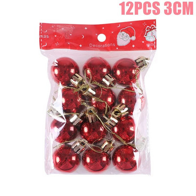 Χριστουγεννιάτικες μπάλες Στολίδια Χριστουγεννιάτικα Κρεμαστά Μενταγιόν Χριστουγεννιάτικες Σφαίρες 6cm Χριστουγεννιάτικη Διακόσμηση 2024 Navidad Natal Πρωτοχρονιάτικο Δώρο