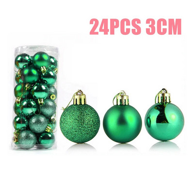 Χριστουγεννιάτικες μπάλες Στολίδια Χριστουγεννιάτικα Κρεμαστά Μενταγιόν Χριστουγεννιάτικες Σφαίρες 6cm Χριστουγεννιάτικη Διακόσμηση 2024 Navidad Natal Πρωτοχρονιάτικο Δώρο