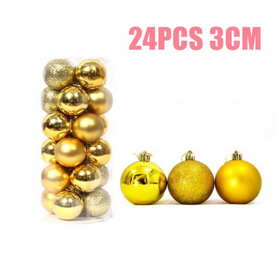 Χριστουγεννιάτικες μπάλες Στολίδια Χριστουγεννιάτικα Κρεμαστά Μενταγιόν Χριστουγεννιάτικες Σφαίρες 6cm Χριστουγεννιάτικη Διακόσμηση 2024 Navidad Natal Πρωτοχρονιάτικο Δώρο