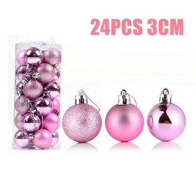 Χριστουγεννιάτικες μπάλες Στολίδια Χριστουγεννιάτικα Κρεμαστά Μενταγιόν Χριστουγεννιάτικες Σφαίρες 6cm Χριστουγεννιάτικη Διακόσμηση 2024 Navidad Natal Πρωτοχρονιάτικο Δώρο