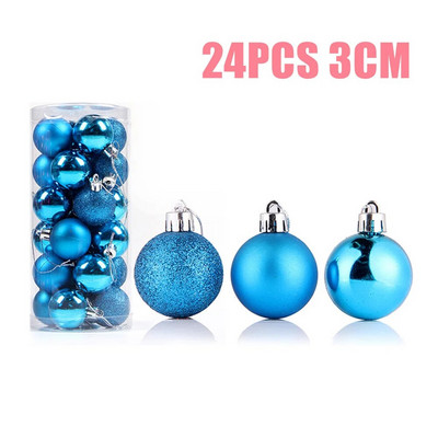 Χριστουγεννιάτικες μπάλες Στολίδια Χριστουγεννιάτικα Κρεμαστά Μενταγιόν Χριστουγεννιάτικες Σφαίρες 6cm Χριστουγεννιάτικη Διακόσμηση 2024 Navidad Natal Πρωτοχρονιάτικο Δώρο
