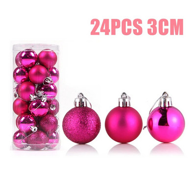 Χριστουγεννιάτικες μπάλες Στολίδια Χριστουγεννιάτικα Κρεμαστά Μενταγιόν Χριστουγεννιάτικες Σφαίρες 6cm Χριστουγεννιάτικη Διακόσμηση 2024 Navidad Natal Πρωτοχρονιάτικο Δώρο