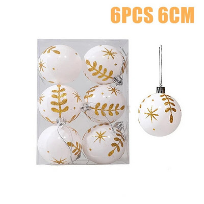Χριστουγεννιάτικες μπάλες Στολίδια Χριστουγεννιάτικα Κρεμαστά Μενταγιόν Χριστουγεννιάτικες Σφαίρες 6cm Χριστουγεννιάτικη Διακόσμηση 2024 Navidad Natal Πρωτοχρονιάτικο Δώρο