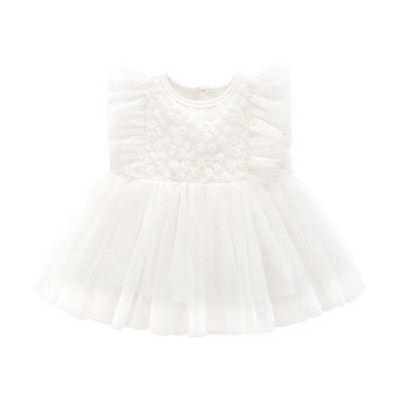 Βολάν δαντέλα νεογέννητο κοριτσάκι Νυφικό φόρεμα βάπτισης Πριγκίπισσα Φορέματα για πάρτι Κοριτσίστικα ρούχα