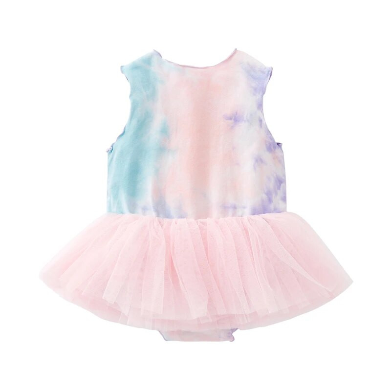 Bandhnu Ljetna haljina za novorođenče za djevojčice Pricness Mrežaste haljine za zabave za djevojčice Odjeća za dojenčad