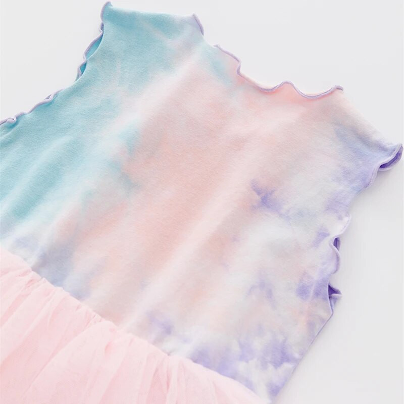 Bandhnu Ljetna haljina za novorođenče za djevojčice Pricness Mrežaste haljine za zabave za djevojčice Odjeća za dojenčad