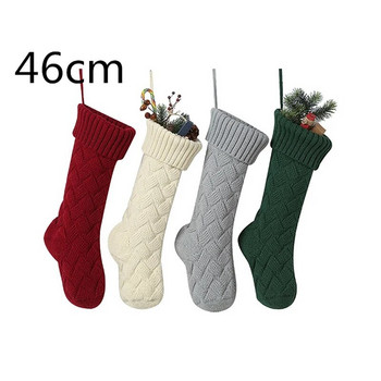 Плетени коледни чорапи Коледни подаръци Торбички за бонбони Коледна украса за дома Висящи орнаменти за коледно дърво Нова година 2023