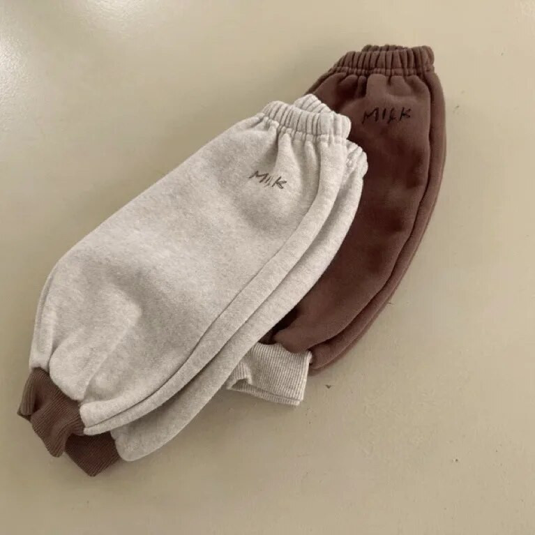 Παιδικά Παντελόνια Φθινόπωρο Χειμώνας Μωρό Αγόρια Κορίτσια Φλις Παντελόνι Μονόχρωμο Παχύ νήπιο Ζεστό Casual Παντελόνι Παιδικό Φούτερ 0-3Y