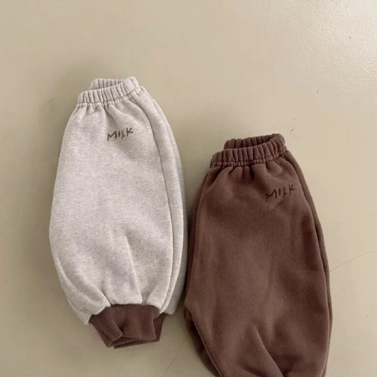 Παιδικά Παντελόνια Φθινόπωρο Χειμώνας Μωρό Αγόρια Κορίτσια Φλις Παντελόνι Μονόχρωμο Παχύ νήπιο Ζεστό Casual Παντελόνι Παιδικό Φούτερ 0-3Y