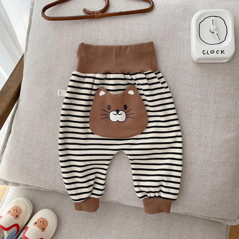 Κορεάτικο βρεφικό παντελόνι Χαριτωμένο παντελόνι κινουμένων σχεδίων Pp Άνοιξη φθινόπωρο βαμβακερό μωρό αγόρια κορίτσια Casual ψηλόμεσο φαρδύ παντελόνι 0-2Y Βρεφικά ρούχα
