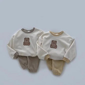 Παιδικά σετ ρούχων Φθινοπωρινό κορεατικό μωρό αγόρι κοστούμι καρτούν μακρυμάνικο φούτερ + παντελόνι για νήπια για κορίτσια Σετ δύο τεμαχίων