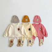 Novi korejski kompleti odjeće za dječake iz 2022. Jesenski kompleti za male djevojčice Puloveri s kratkim crtanim filmovima + hlače 2 kom. Dječje sportsko odijelo