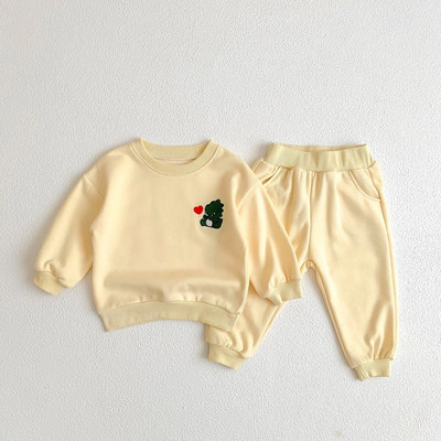 Novi korejski kompleti odjeće za dječake iz 2022. Jesenski kompleti za male djevojčice Puloveri s kratkim crtanim filmovima + hlače 2 kom. Dječje sportsko odijelo