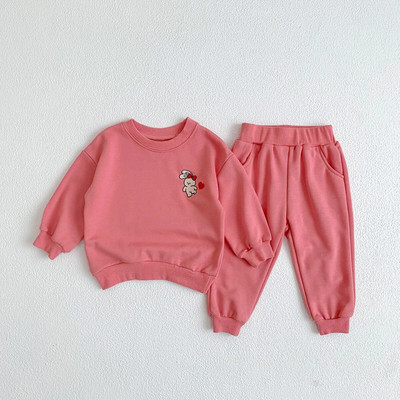 Novi korejski kompleti odjeće za dječake iz 2022. Jesenski kompleti za male djevojčice Puloveri s kratkim crtanim filmovima + hlače 2 kom. Dječje sportsko odijelo