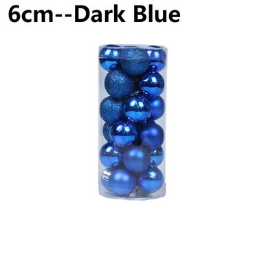 24 τμχ 3/4/6 εκ. Πλαστικά χειροτεχνήματα DIY Δώρα Διακόσμηση σπιτιού Διακόσμηση χριστουγεννιάτικου δέντρου Κρεμαστό χριστουγεννιάτικο μπιχλιμπίδι με μπάλα