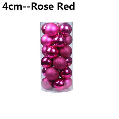 24 τμχ 3/4/6 εκ. Πλαστικά χειροτεχνήματα DIY Δώρα Διακόσμηση σπιτιού Διακόσμηση χριστουγεννιάτικου δέντρου Κρεμαστό χριστουγεννιάτικο μπιχλιμπίδι με μπάλα