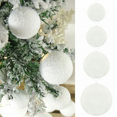 4/6/8/10cm DIY στρογγυλές μπάλες από φελιζόλ Χριστουγεννιάτικη μπάλα Λευκή μοντελοποίηση από αφρό μπάλες χειροτεχνίας Αρχική Πρωτοχρονιάτικα Χριστουγεννιάτικα Δέντρα Κρεμαστά Διακοσμητικά