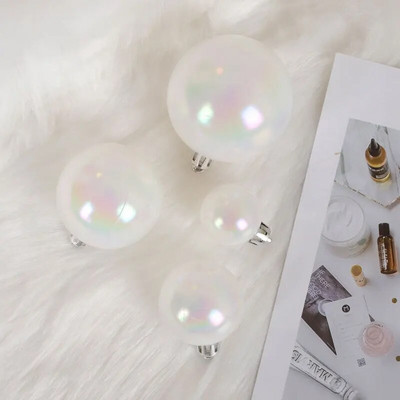 6 komada Božićni ukras Šarena kugla Prozirna kugla Čarobna kugla s mjehurićima Prekrasna rođendanska zabava Šareni ukras za stol