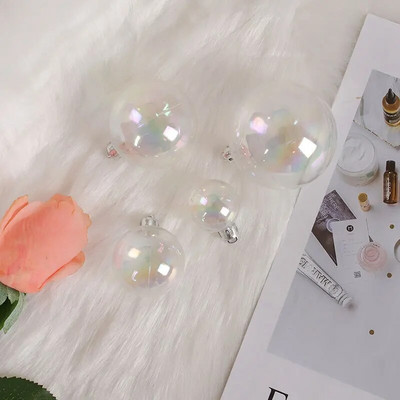 6 komada Božićni ukras Šarena kugla Prozirna kugla Čarobna kugla s mjehurićima Prekrasna rođendanska zabava Šareni ukras za stol