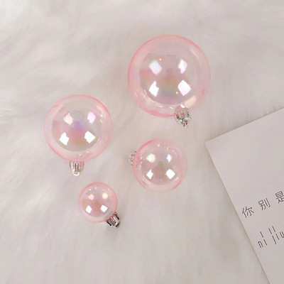 6 komada Božićni ukras Šarena kugla Prozirna kugla Čarobna kugla s mjehurićima Prekrasna rođendanska zabava Šareni ukras za stol