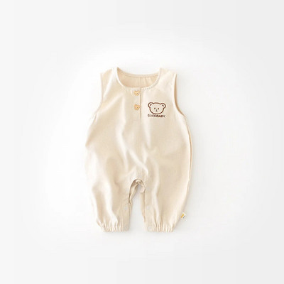 Komplet odjeće za novorođenčad Proljeće, novo, dječje majice s printom medvjeda, majice bez rukava za djevojčice, pamučni kombinezon, korejska odjeća za dječake