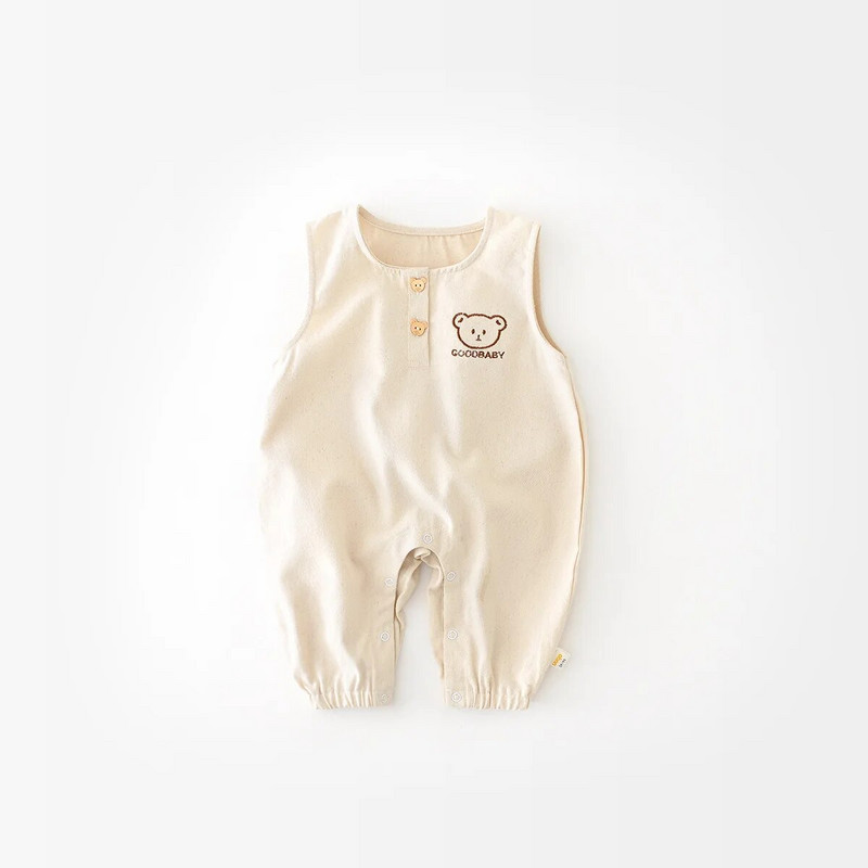 Komplet odjeće za novorođenčad Proljeće, novo, dječje majice s printom medvjeda, majice bez rukava za djevojčice, pamučni kombinezon, korejska odjeća za dječake