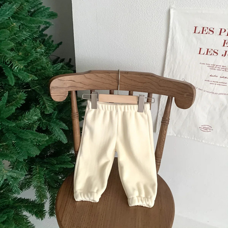 Ziemas zīdaiņu bikses Masīvas zīdaiņu sporta bikses zēniem meitenēm brīvas harēma bikses ikdienas flīsa bikses korejiešu bērniem biezas siltas bikses