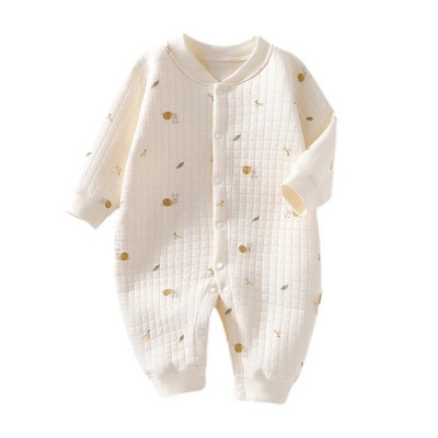 Őszi babaruhák pamut újszülött nadrágos mackó nyuszi rajzfilm nyomtatott jumpsuit kisgyermek csecsemő bébi fiú lány body 0-24M