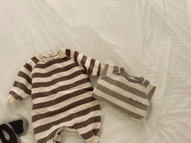 Φθινοπωρινό χειμερινό μωρό Fleece Romper Νεογέννητο Βρέφος Αγόρια Plus Βελούδινο Ριγέ Ολόσωμο Βαμβακερό Μικρό Κορίτσια Χοντρό ζεστό ένα κομμάτι