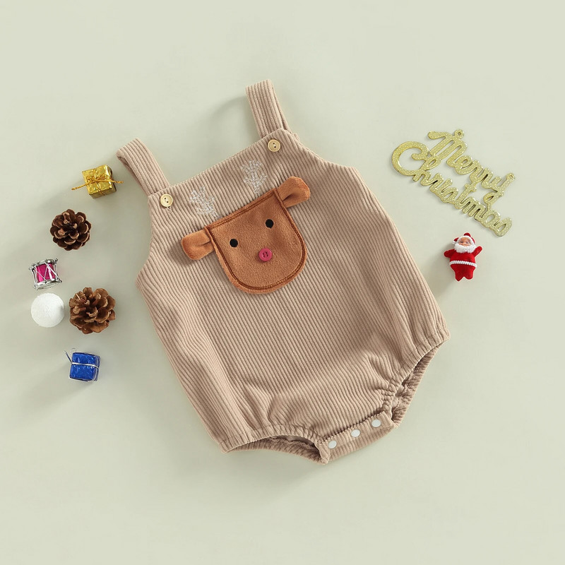 ma&baby 0–18 M Ziemassvētki, velveta velvete, jaundzimušie, mazi bērni, zēni, meitenes, brieži Ziemassvētku vecīša kombinezoni, kostīmi, tērpi, apģērbi D01