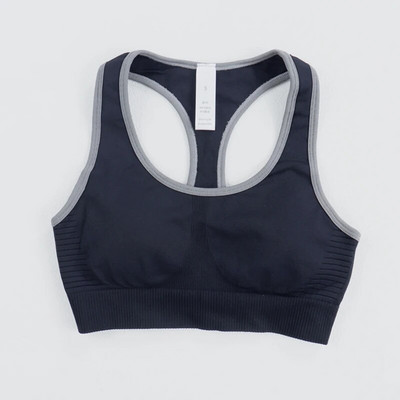 Σετ γιόγκα χωρίς ραφές Γυναικείο Γκρι Γκρι Δύο 2 τμχ Σουτιέν Crop Top Κοκκάκι Αθλητικά Ενδύματα γυμναστικής Γυμναστική Αθλητικά Σετ