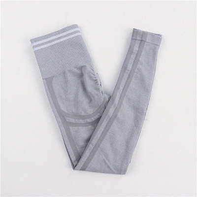 Σετ γιόγκα χωρίς ραφές Γυναικείο Γκρι Γκρι Δύο 2 τμχ Σουτιέν Crop Top Κοκκάκι Αθλητικά Ενδύματα γυμναστικής Γυμναστική Αθλητικά Σετ