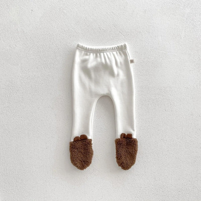 Rudens ziemas zīdaiņa plus samta bodijs ar garām piedurknēm toddler jauks lācis viengabala apģērbs kokvilnas jaundzimušais zēns meitene silts vienkrāsains