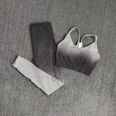 WAREBALL Ombre komplet za teretanu Žensko sportsko odijelo Odjeća za fitness Sportska odjeća Bešavne tajice Podstavljeni sportski grudnjaci Kompleti za jogu Odjeća za vježbanje