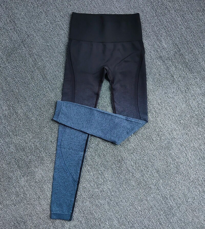 WAREBALL Ombre komplet za teretanu Žensko sportsko odijelo Odjeća za fitness Sportska odjeća Bešavne tajice Podstavljeni sportski grudnjaci Kompleti za jogu Odjeća za vježbanje