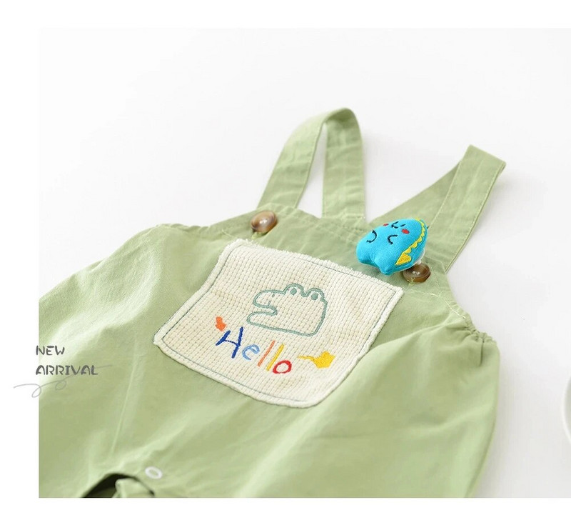 2023 m. pavasario kombinezonai kūdikiams, korėjietiški animacinių filmų siuvinėjimai, mergaičių berankovių kelnaičių kombinezonas vaikams, mažiems berniukams, apatiniai drabužiai, apatinės kelnės