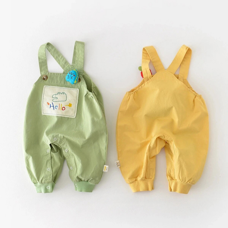 2023 m. pavasario kombinezonai kūdikiams, korėjietiški animacinių filmų siuvinėjimai, mergaičių berankovių kelnaičių kombinezonas vaikams, mažiems berniukams, apatiniai drabužiai, apatinės kelnės