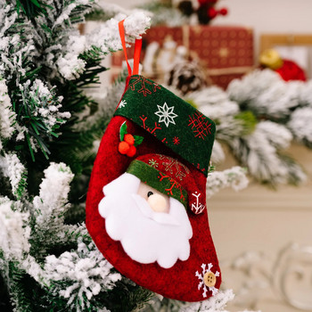 1 τμχ Χριστουγεννιάτικα Διακοσμητικά Χιονονιφάδα Ρετρό Κάλτσες Κινούμενα σχέδια Δώρο Κάλτσες Χριστουγεννιάτικες Κάλτσες Διακοσμήσεις