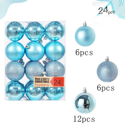 Božićna kuglica od 24 komada Božićni ukrasi Božićno drvce Privjesci Ukrasi za dom Navidad Nova godina 2023. Dekorativni pribor Dodaci