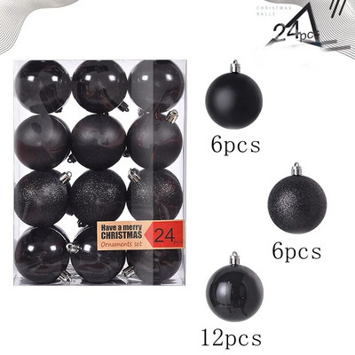 Božićna kuglica od 24 komada Božićni ukrasi Božićno drvce Privjesci Ukrasi za dom Navidad Nova godina 2023. Dekorativni pribor Dodaci