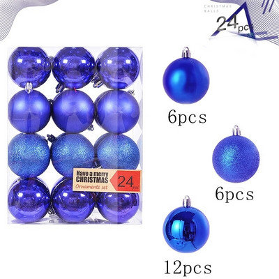 Božićna kuglica od 24 komada Božićni ukrasi Božićno drvce Privjesci Ukrasi za dom Navidad Nova godina 2023. Dekorativni pribor Dodaci
