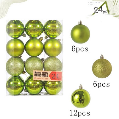 Božićna kuglica od 24 komada Božićni ukrasi Božićno drvce Privjesci Ukrasi za dom Navidad Nova godina 2023. Dekorativni pribor Dodaci