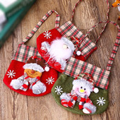 Ziemassvētku dāvanas Ziemassvētku vecīša dāvanu maisiņš Konfekšu soma Ziemassvētku mājas rotājumi Priecīgus Ziemassvētkus dekoru rokas iepakojums